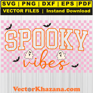 Spooky Vibes Checkered Svg