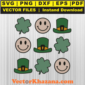 St Patricks Smiley Svg