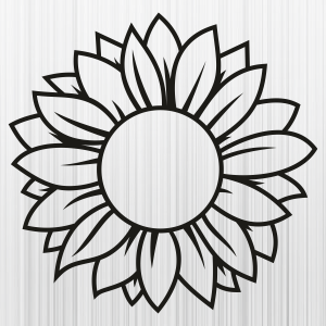 Sunflower Outline Svg