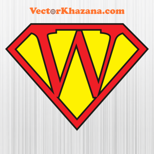 Superhero Themed English Letters W Svg