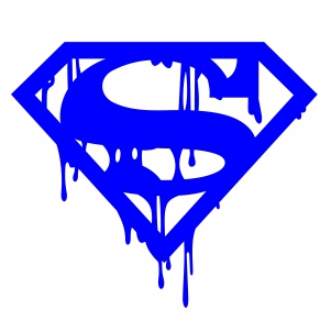 Superman Dripping Logo Vector