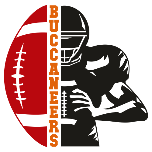 Buccaneers Distressed Football Half Player SVG | Tampa Bay Buccaneers ...