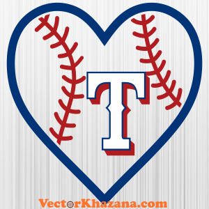 Texas Rangers Heart Svg Png online in USA