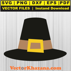 Thanksgiving Pilgrim Hat Svg