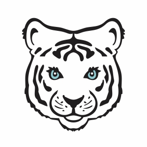 Free Tiger With Glasses Svg