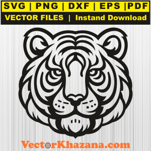 Tigers Face Svg