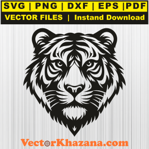 Tigers Head Svg