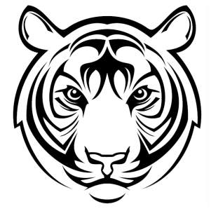 Free Tiger Vector Black And White Svg