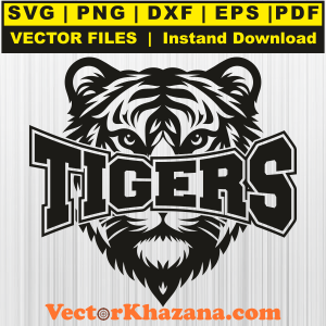 Tigers Head with Letter Svg