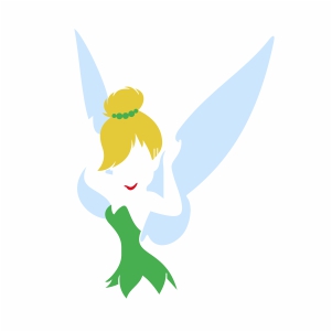 tinkerbell clipart black and white
