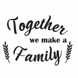 Together we Make A Family Vector