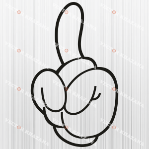 mickey mouse hands pointing vector