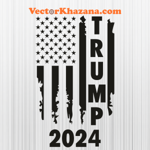 Trump Distressed Flag 2024 Svg