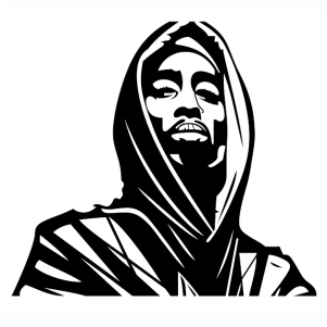 Rapper Tupac Shakur Svg