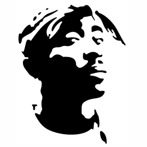 Tupac Shakur Stencil Svg