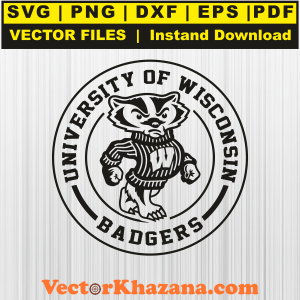 University Of Wisconsin Badgers Black Svg