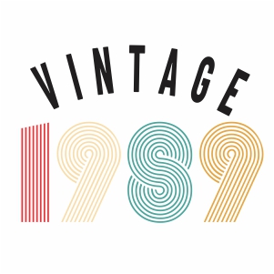 Vintage 1989 svg