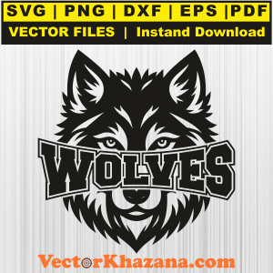 Wolves Head With Letter Svg