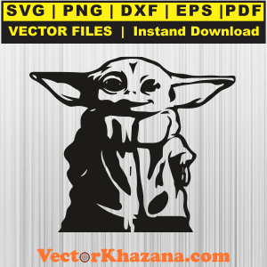 Baby Yoda Mandalorian Svg