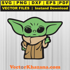 Cute Baby Yoda Svg Png