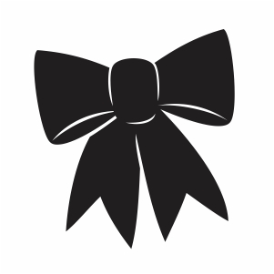 Black Bow Vector Download | Christmas Bow Gift Ribbon Vector Image, SVG