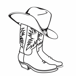 Download Cowboy boots vector | classy Cowboy Boots outline Vector ...