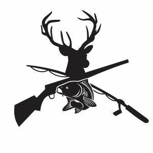 Deer And Fish Hunting Svg Deer And Fish Svg Cut File Download Jpg Png Svg Cdr Ai Pdf Eps Dxf Format