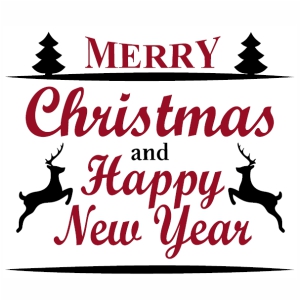Merry Christmas and Happy New Year vector file