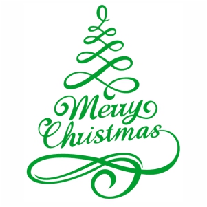 Merry Christmas Tree Style vector file