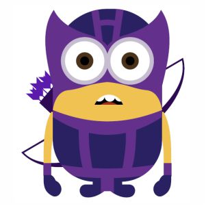 Minion kevin with arrow svg