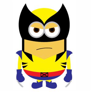 Minions Superhero Wolverine vector