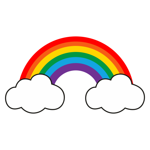 Rainbow With Cloud Svg