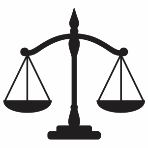 Justice Law Scale Icon vector