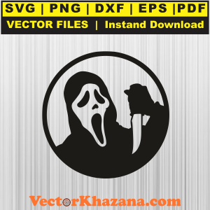 Scream Ghost Face Knife Svg