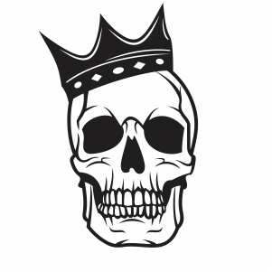 Skull with crown svg file