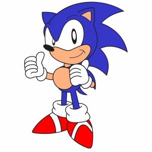 Sonic Cartoon svg